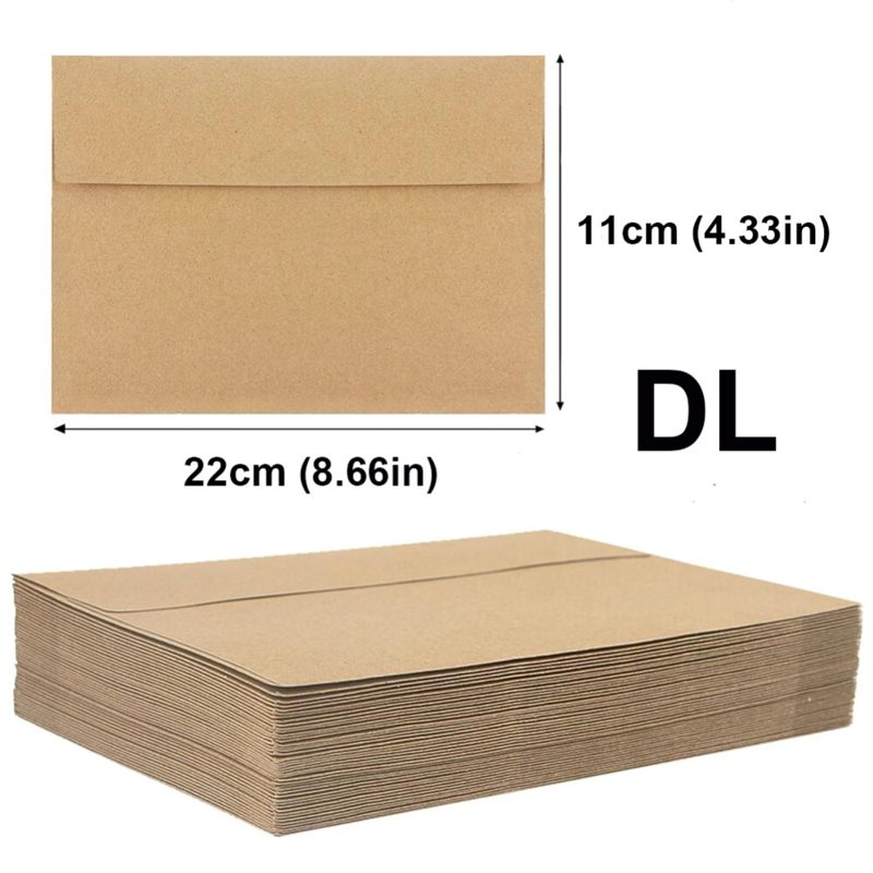 Brown Self-Seal DL Envelopes