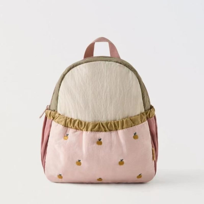 Apple Embroidery Mini Backpack
