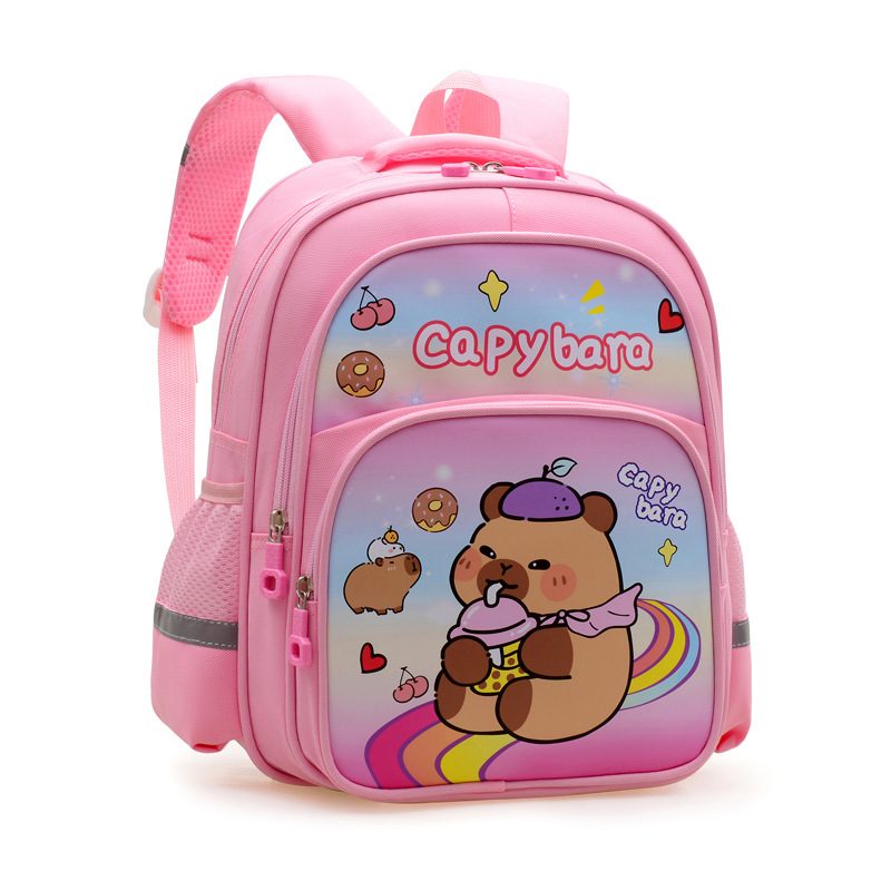 Capybara Cartoon School Bag
