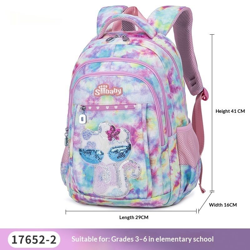 Cartoon Cat Back-Support School Bag