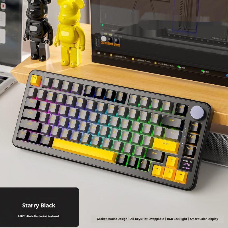 RGB Backlit Wireless Keyboard with Display